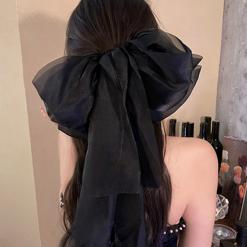 Super Fairy Ribbon Bowknot Hair Clip Princess Sweet Spring Clip High-end Atmosphere Headwear Hair Accessories