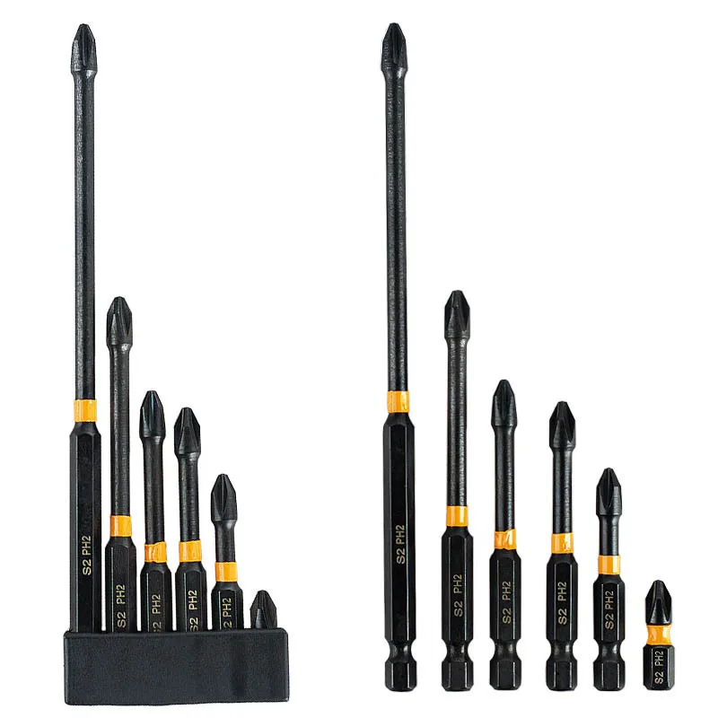 

Phillips отвертка Yunba Black Impact, фосфанирующая черная партия, оранжевое кольцо, шестигранный хвостовик 1/4, электрическая ручная дрель, он