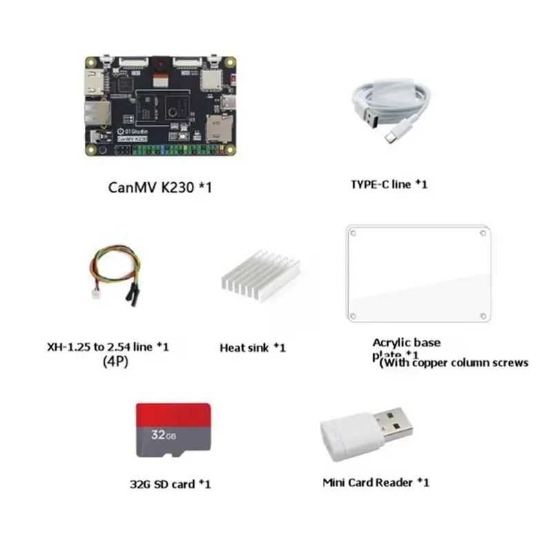 NEW HOT in Stock-Canmv K230 AI Development Board With Camera Vision