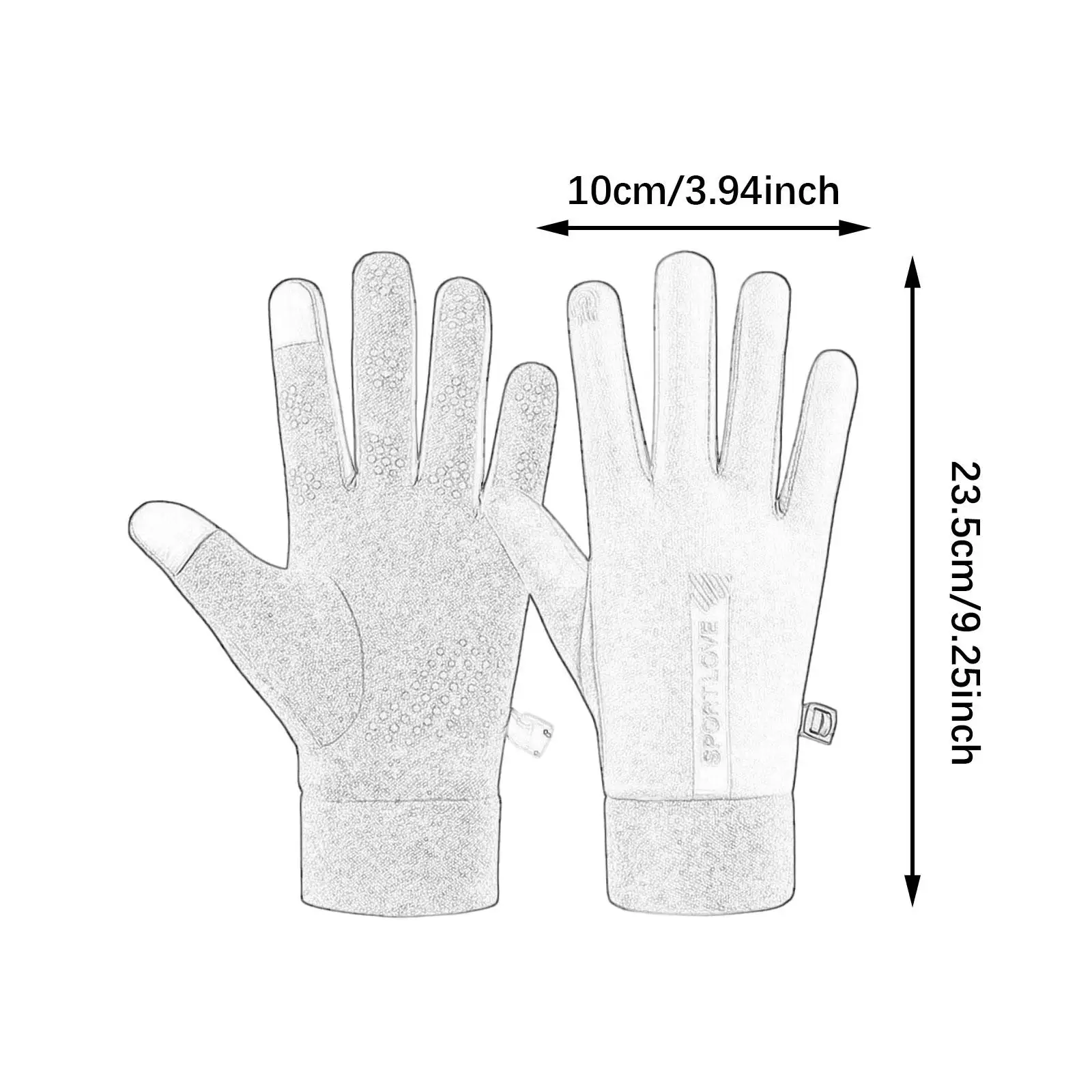 

Winter Ski Gloves Warm Waterproof Fleece Lined Full Finger Cycling Mittens for Outdoor Sports Cold Weather