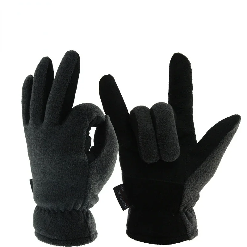 Winter Warm Gloves Deerskin Leather Water-Resistant Windproof Work Glove For Driving Cycling Hiking Snow Skiing 8007