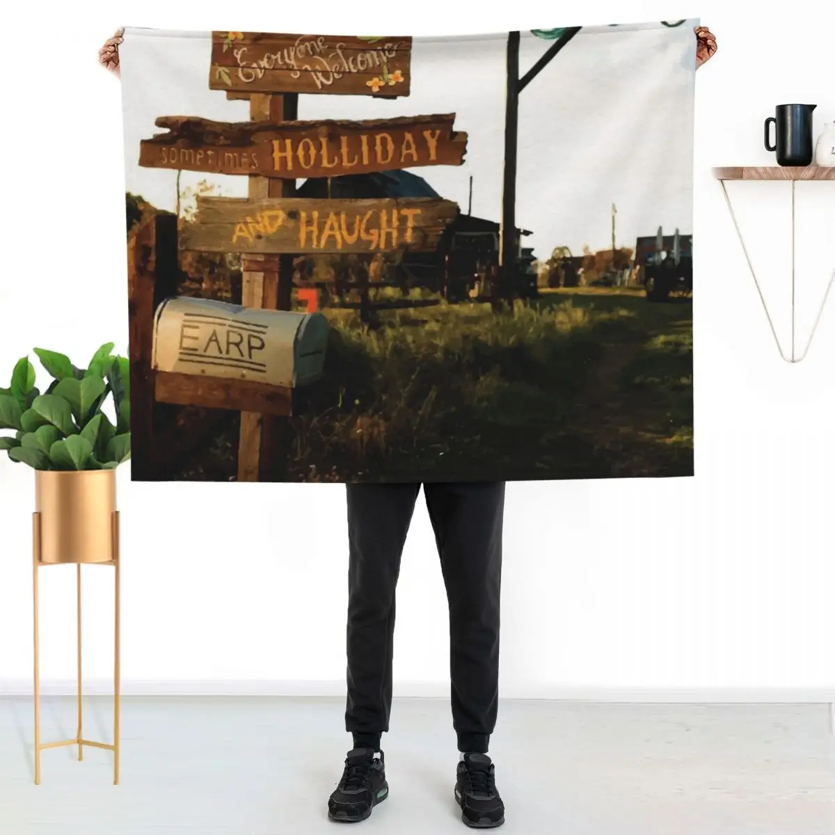 Earp Homestead - Everyone Welcome Throw Blanket couch cozy soft plush fuzzy picnic outdoor blanket