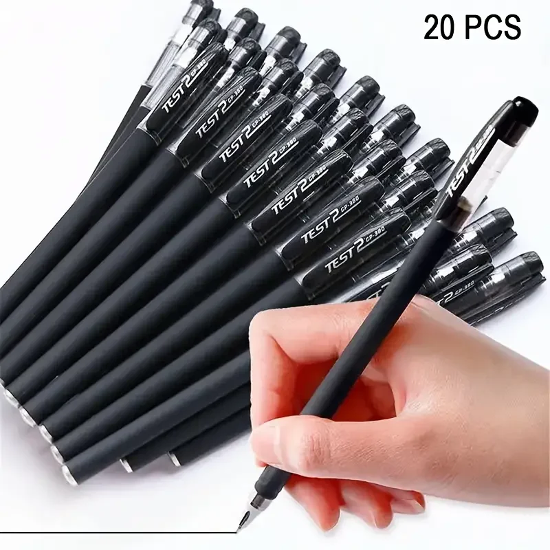 20 Pcs Black Ballpoint Pens 1.0mm - Business Signature & Office Stationery, Essential Pens for Students & Exams