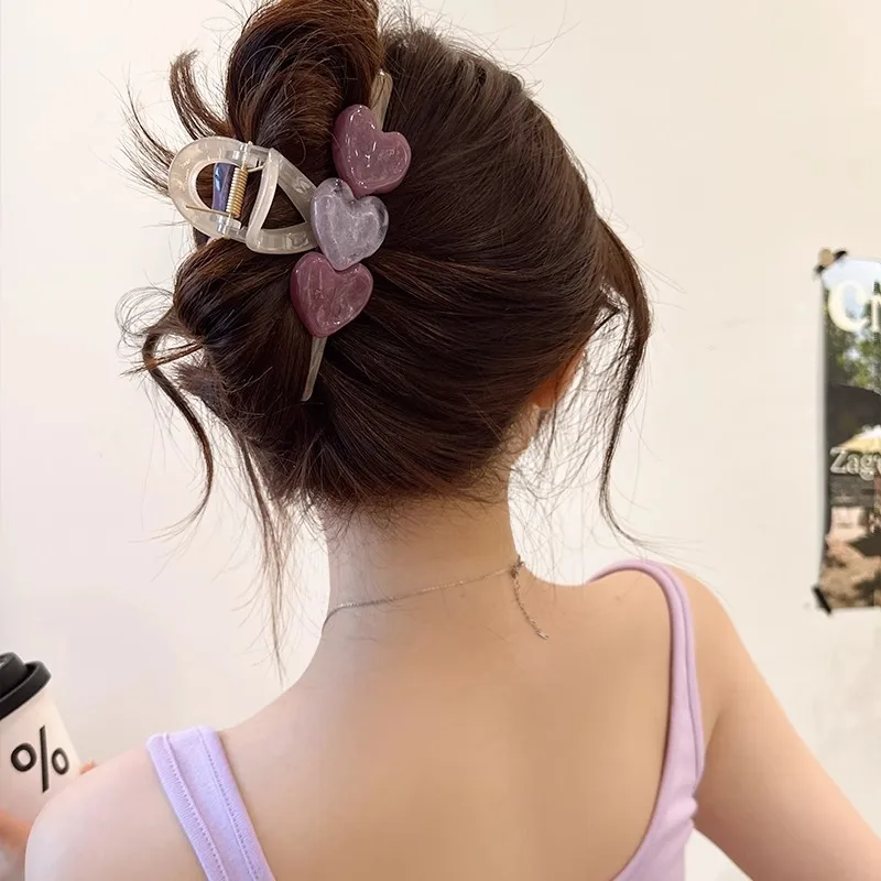 Herzförmige Haarklammer: Große Minimalistische Haarspangen für Dickes Haar, Perfekt für Fotos & Täglichen Styling