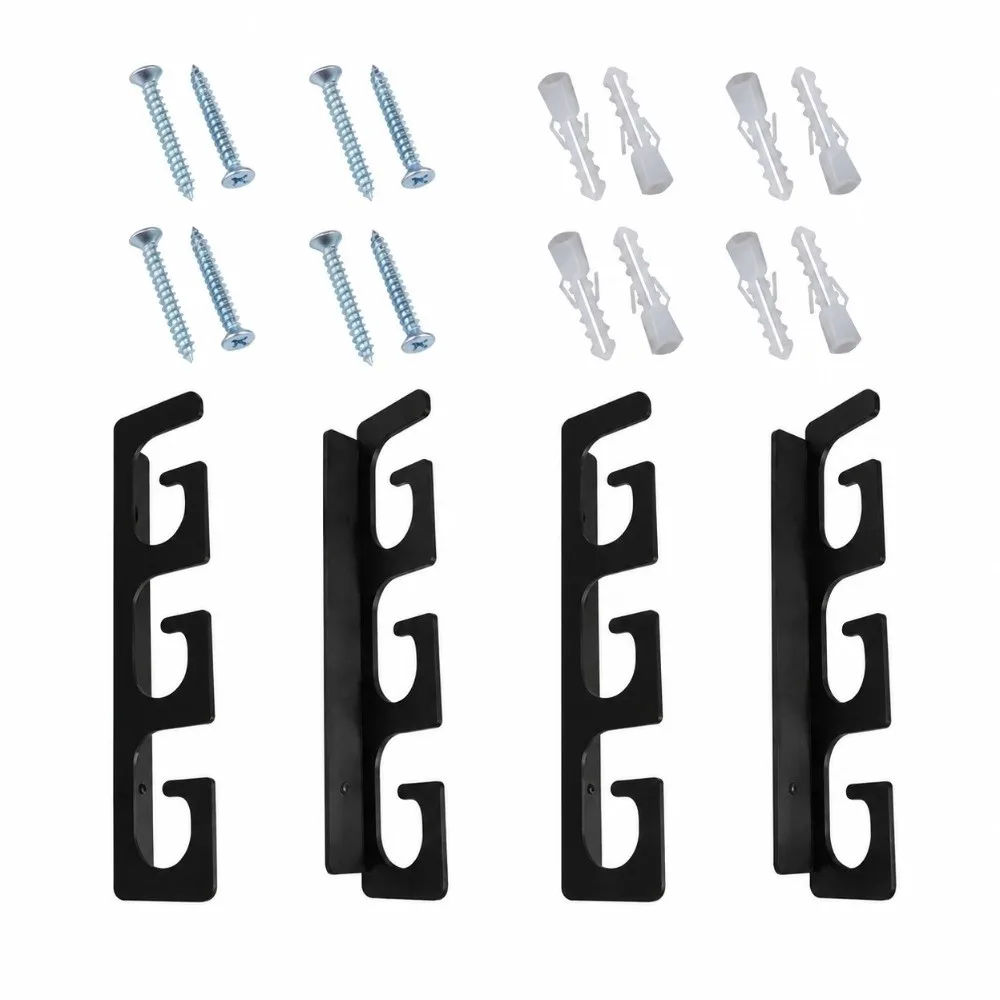 4Pcs Acrylic Fishing Rod Holder Horizontal Overhead Hanger Wall Ceiling Mounted Fishing Pole Rack Multifunctional Non-slip