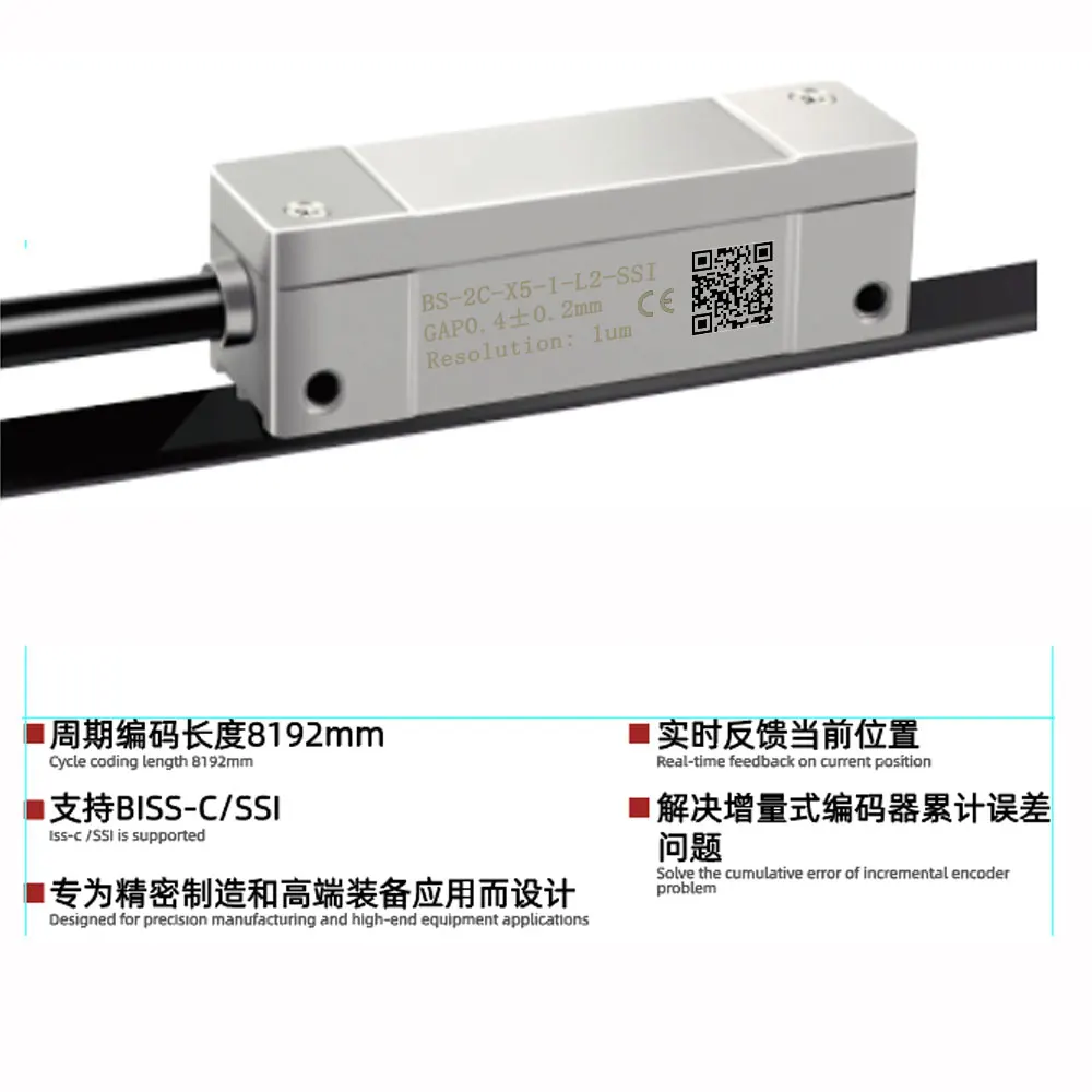 Imagem -02 - Escala Grating Magnética do Valor Absoluto Sensor de Deslocamento Linear 1um Biss c Ssi Signal Output