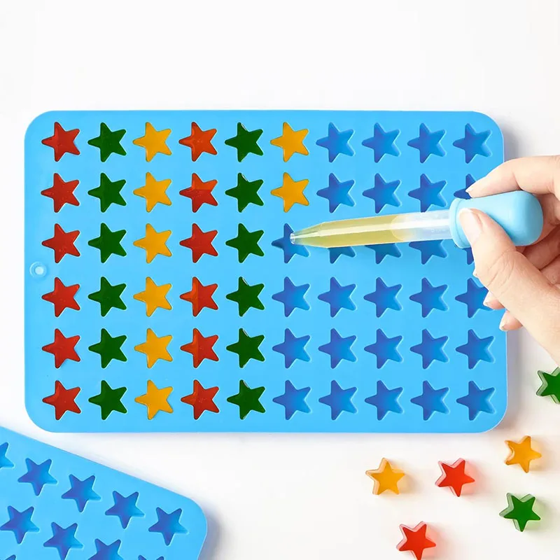 Star Candy Silikonformen für Gummibonbons, Schokolade, Keto-Snack, Eiswürfelform, Karamell, Kuchen, Cupcake-Topper, Hund, Haustier, Leckerlis, Wachsschmelzen