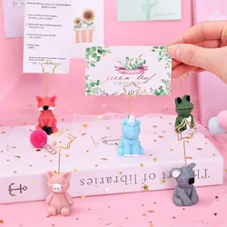 Metal Cute Animal Note Holder Photo Paper Clip Holder Desk Name Card Memo Clip Wedding Favors Place Card Decor Birthday Gift