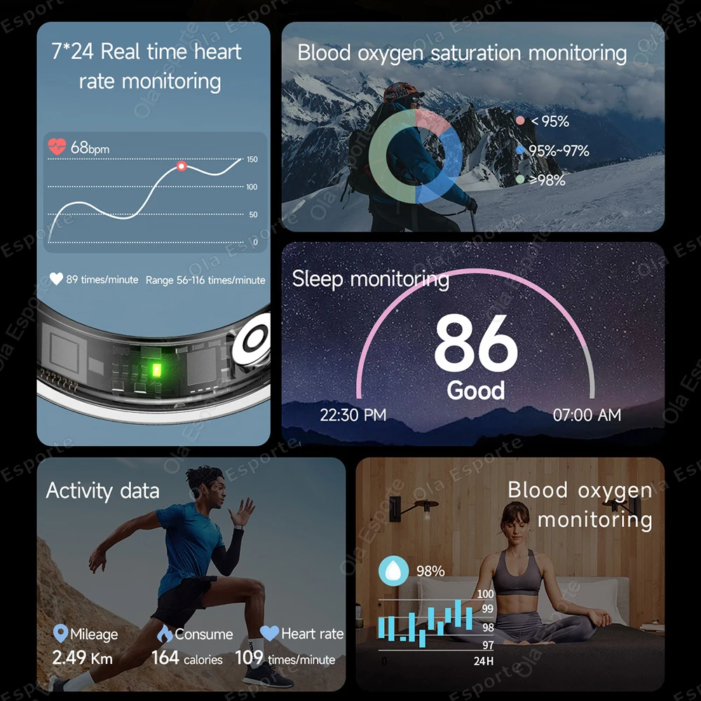 New Smart Ring Bluetooth 2026 Waterproof Lightweight Heart Rate & Blood Oxygen & Sleep Monitoring Men Women Gift For Android IOS