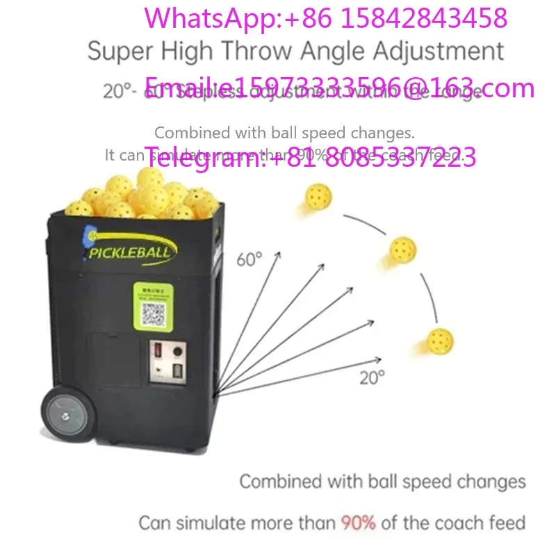 Adjustable Speed Pickleball Serving Machine APP Remote Control Home Club Training Equipment