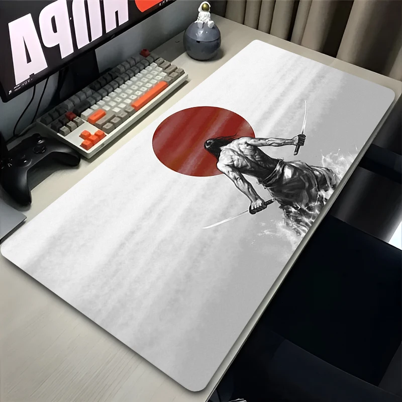 

Gaming Mouse Pad Oni Mask Samurai Mousepad Gamer HD Desk Mat Keyboard Pad Carpet Computer Table Surface For Accessories Mausepad
