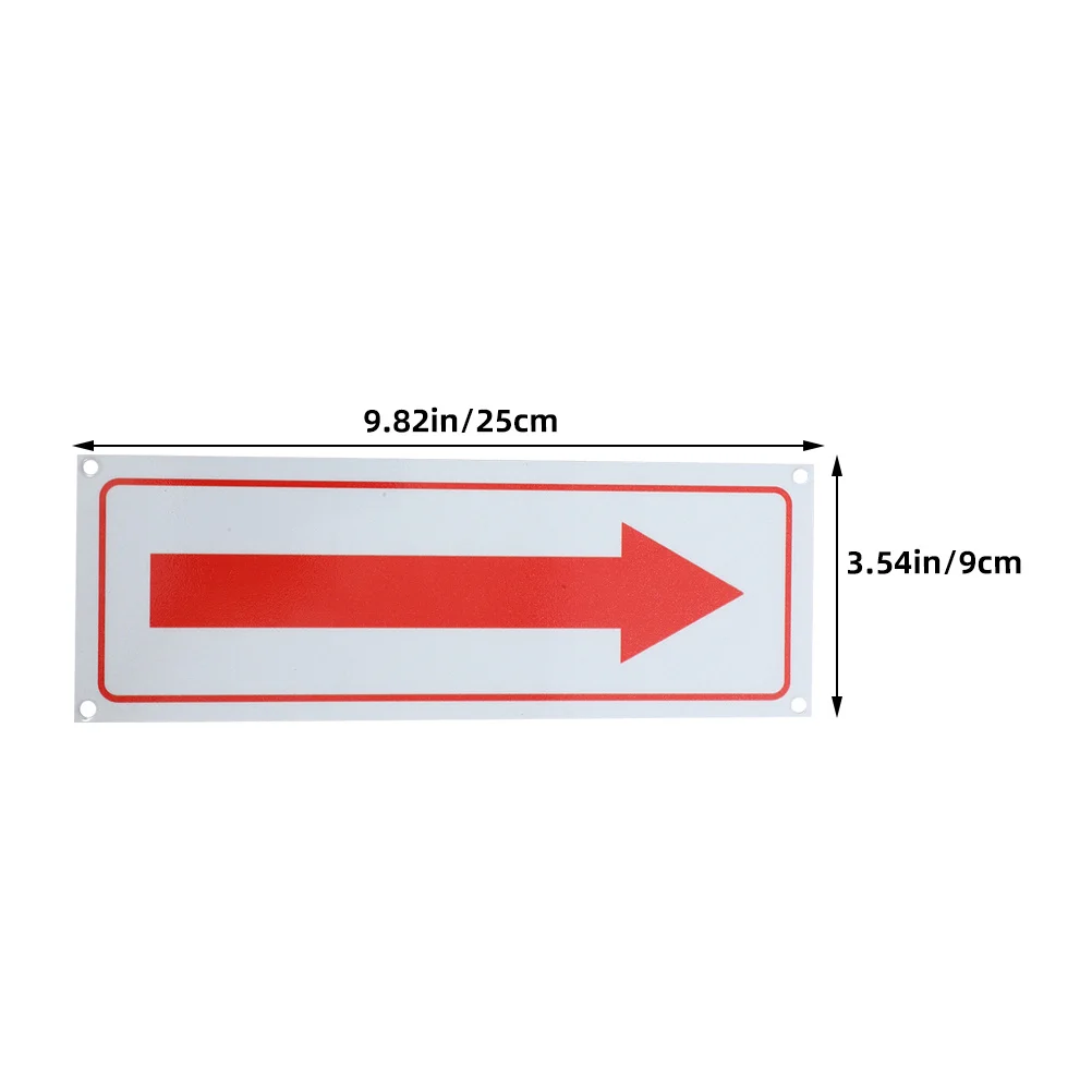 2Pcs Arrow Signs Aluminum Alloy Metal Reflective Directional Guidance Signs Indoor Outdoor School Safety Traffic Arrow
