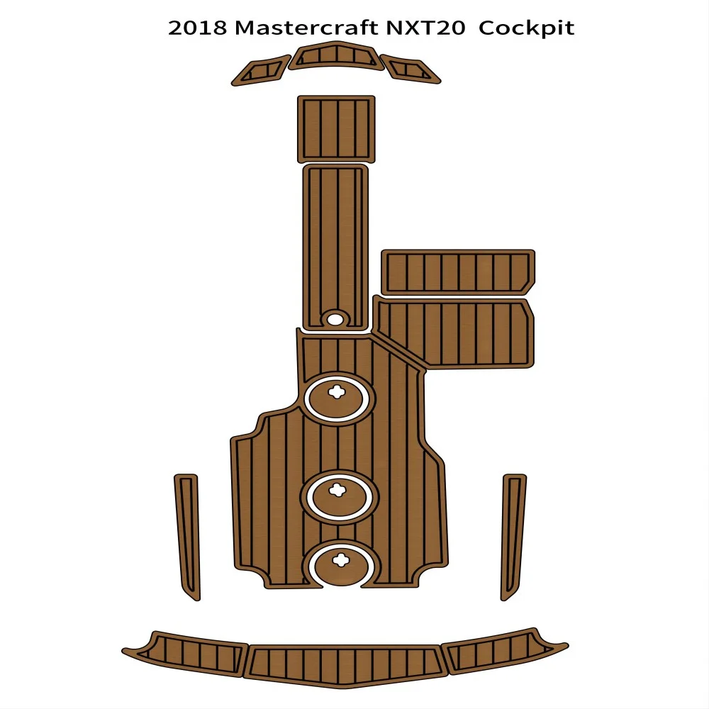 2018 Mastercraft NXT20 Cockpit Pad Boat EVA Foam Faux Teak Deck Floor Mat