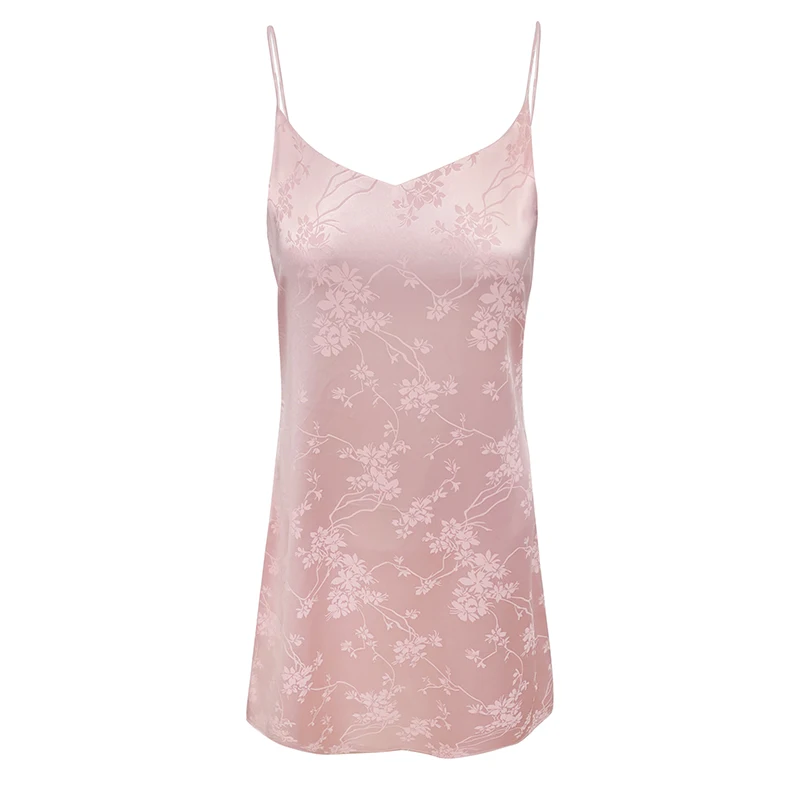 Robes longues en Satin Jacquard pour femmes, Camisole, mode printemps 2021, vêtements féminins, col en v, robe Sexy, vêtements d'été pour femmes