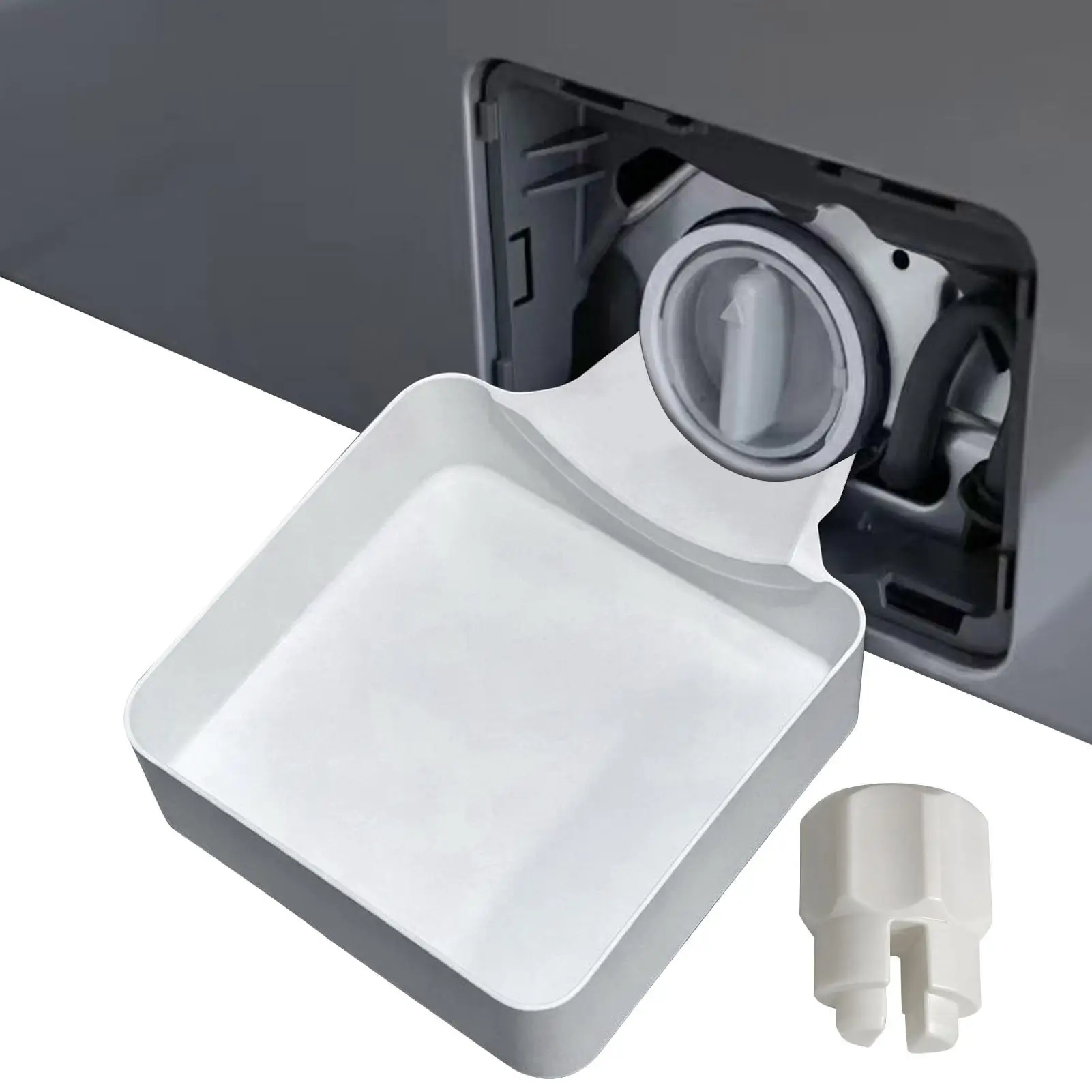 Washing Machine Drain Tray Reusable Leakproof Drain Water Collection Tray Prevent Floor Overflow During Filter Cleaning