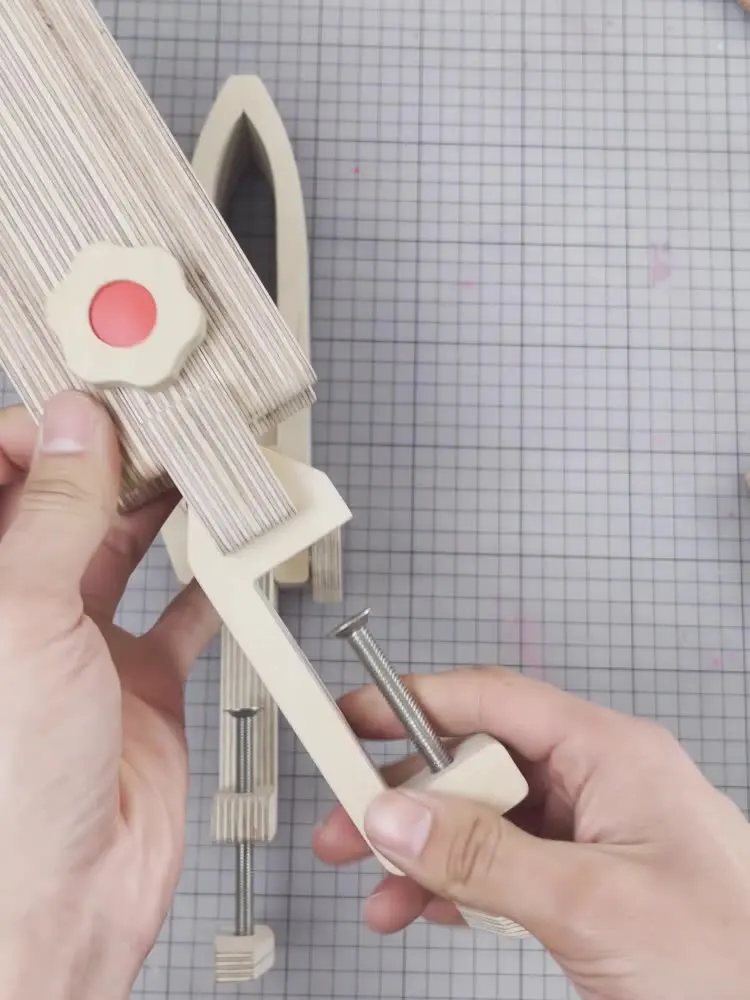 Leather Hand Sewing Wooden Clamps Birch Wood Board Handmade DIY Homemade Leather Tools Boutique Multi-layer Board G Clamps