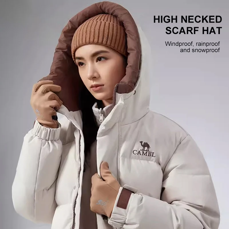 GOLDEN CAMEL Outdoor Down Jackets Women Men Winter Coats Mid-Length Thickened Waterproof Windproof Warm Jacket for Men Clothes