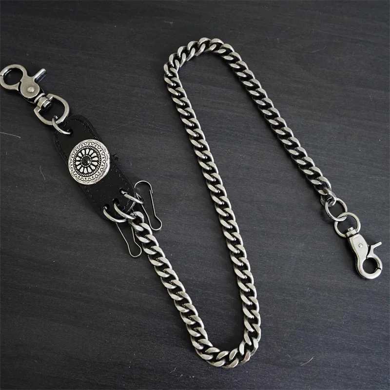 Hip Hop Punk Leather Skull Metal Casual Wild Pants Chain Wallet Chain Key Chain Men's Waist Chain