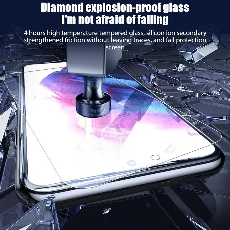 4 piezas de protector de pantalla para Samsung Galaxy A55 A35 A25 A15 A54 A14 A24 A23 A05 A05S A04 A04S A04E, vidrio templado de cobertura completa 5