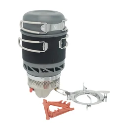 Système de cuisson de camping avec exdésinfection à la chaleur, Eva de four à gaz extérieur, ensemble de pumphone intégré pour le tourisme, tasse, ustensiles de cuisine