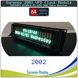 Surenoo 2002 20X2 202 LCD2USB USB USB2LCD VFD Clock Display LCD Module Screen Panel support AIDA64 for DIY PC HDD CPU Monitor