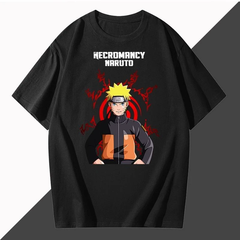 

Naruto Anime Joint Pure Cotton Loose Short-sleeved T-shirt Male Naruto Sasuke Kakashi Trendy Clothes Summer