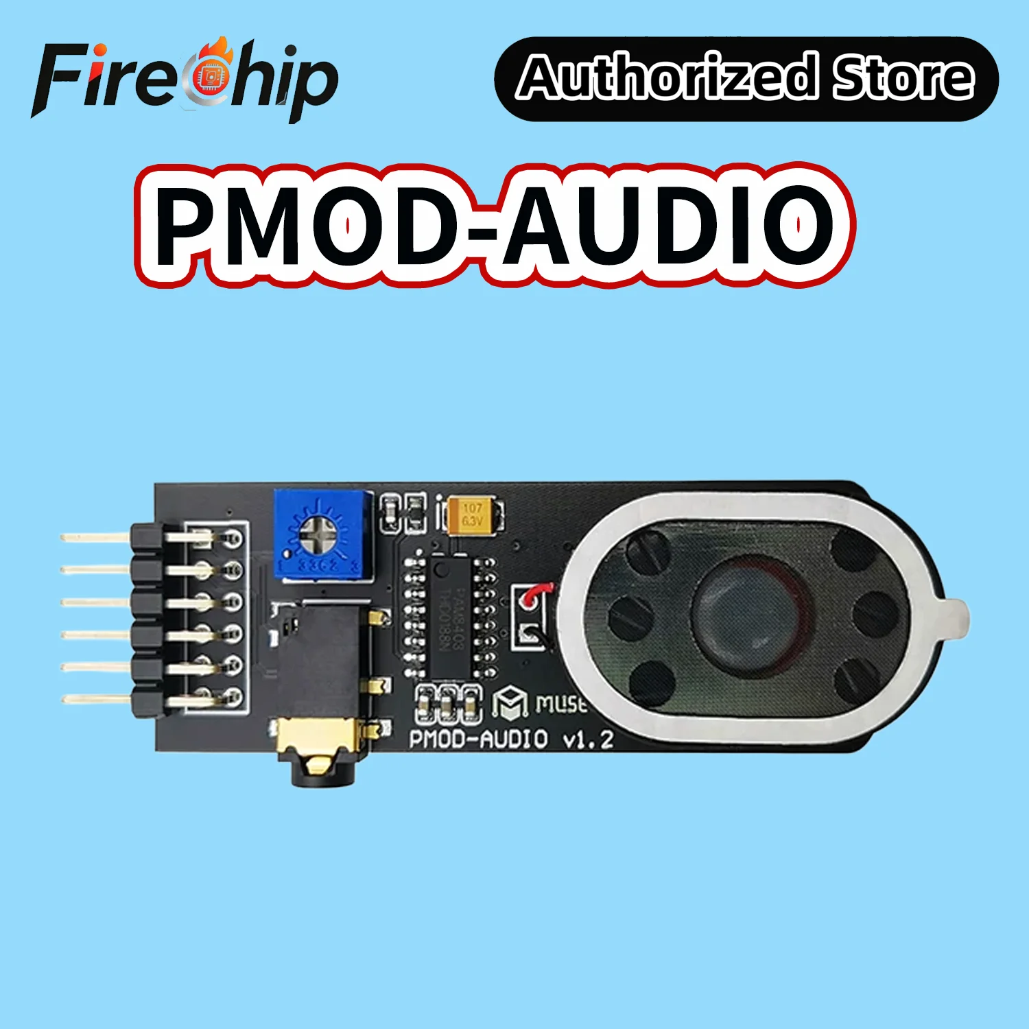 FireChip PMOD-AUDIO Expansion Board FPGA Expansion Module PMOD Interface Audio Output Volume Adjustment Dual Channel