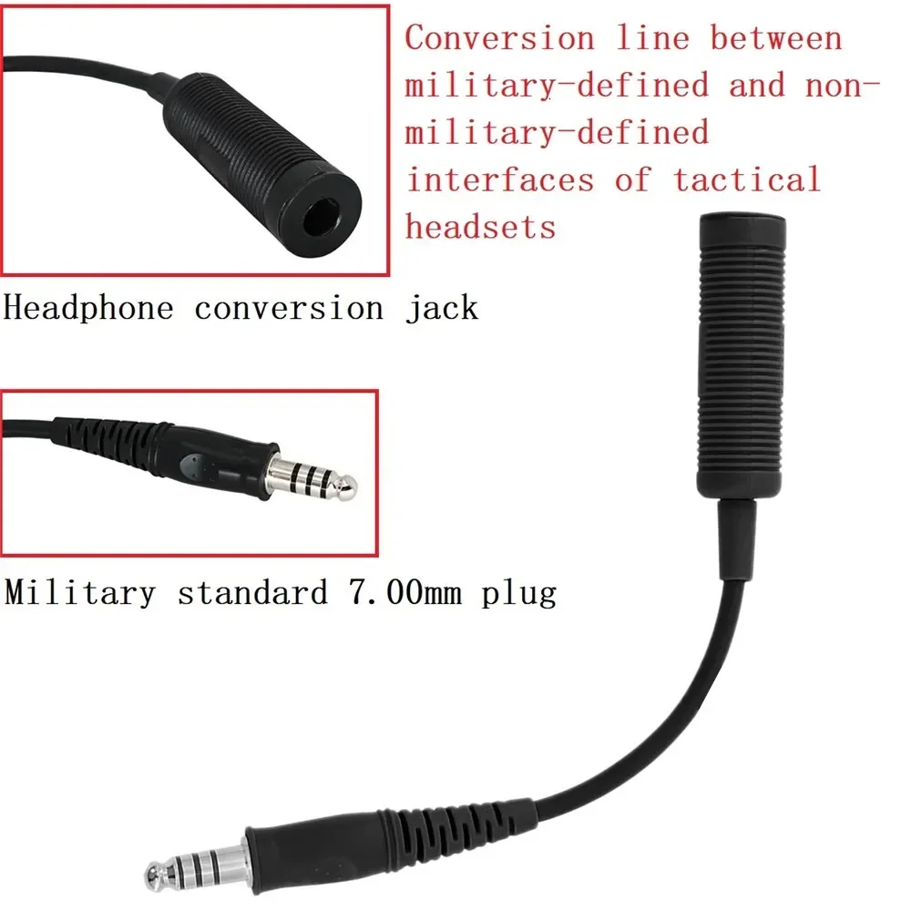 Adaptador táctico NATO de auriculares a cableado civil para radio - imagen 2