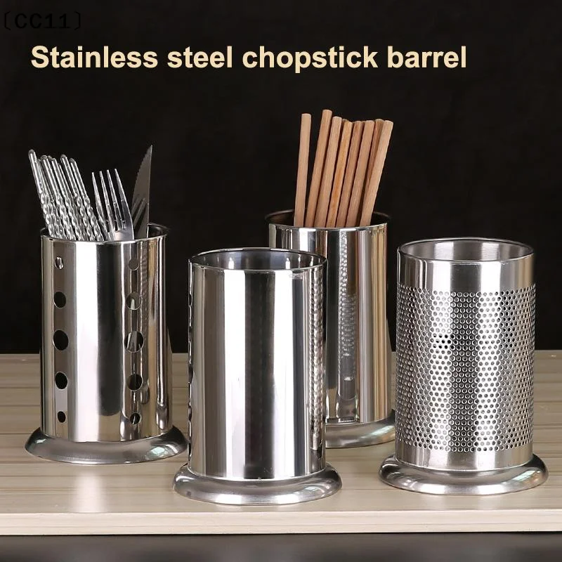 Stainless Steel Cutlery Holder Chopstick Storage Holder Organizer Container Drainer Spoon Fork Chopsticks Storage Basket〔CC11〕