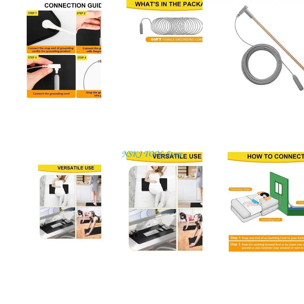 

L8RC Strong Brass Earthing Rod Featuring 15ft Male Plugs & Braided Line Suitable for Outdoor Garden Extreme Climates