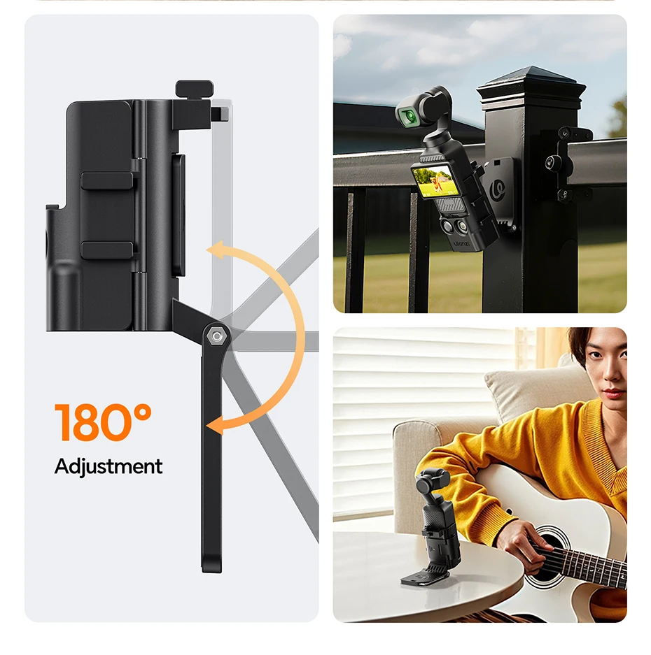 Ulanzi PK15 Pocket 3, magnetische Halterung, Schnellkarte, Kaltschuhhalterung für Action-Kamera, Fitnessstudio, Geländer, Kühlschrank, Autohauben, Schüsse – Detail 8