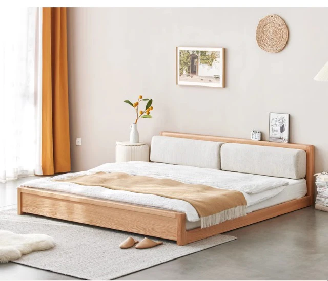 

#Wood Bed With Blue Upholstered Headboard Furniture Contemporary Home