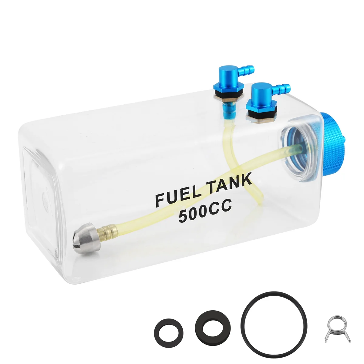 Fuel Tank Petrol Transparent Plastic Bottle 500CC CNC for RC Gas and Nitro Airplane