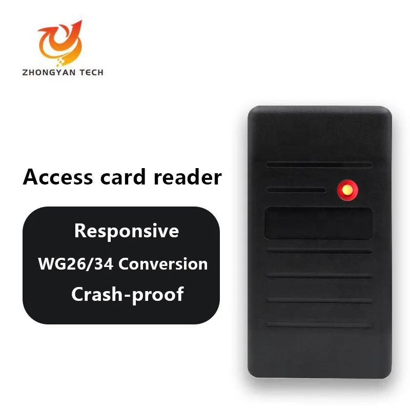 13.56mhz NFC Waterproof Access Control Reader RFID Support IC MF Card Reader Wiegand26 Reader RS232/485 UART Serial Port