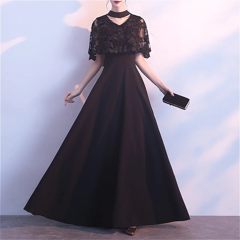 

Women Long Dress Gown Dresses Party Night Wedding A Line Vestidos Y2k Streetwear Lace Banquet High Waist Evening Elegant