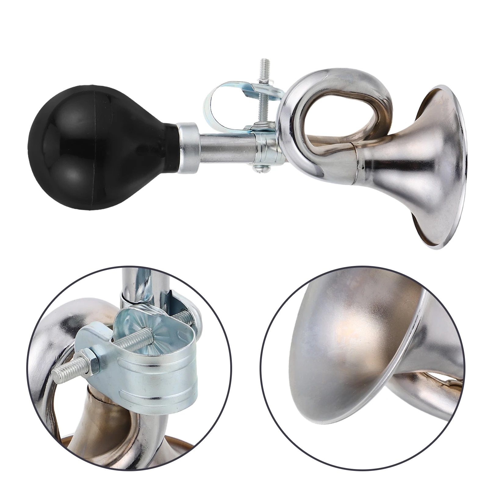 

Loud Mountain Bike Retro Aluminum Alloy Bicycle Warning For Handlebars Kids Vintage Trumpet Horn Portable Air Horn Compatible