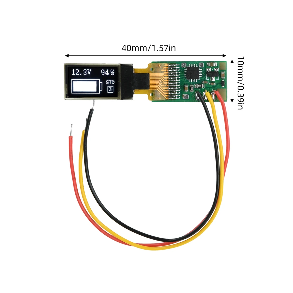 DC 0-30V Ultra-Dünnes Digitales Voltmeter & Batteriemessgerät 0,5-Zoll-OLED-Display Spannungstester 1-6S Einstellbarer Batterie-Ladestandsprüfer – Detail 25