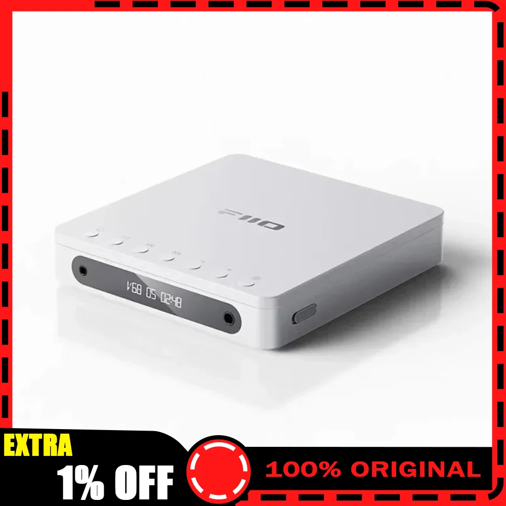 Fiio Dm13 Multifunctional Portable Stereo Cd Player With Long-Lasting Battery, Supports Usb Ripping, Optical/Coaxial/3.5mm/4.4mm