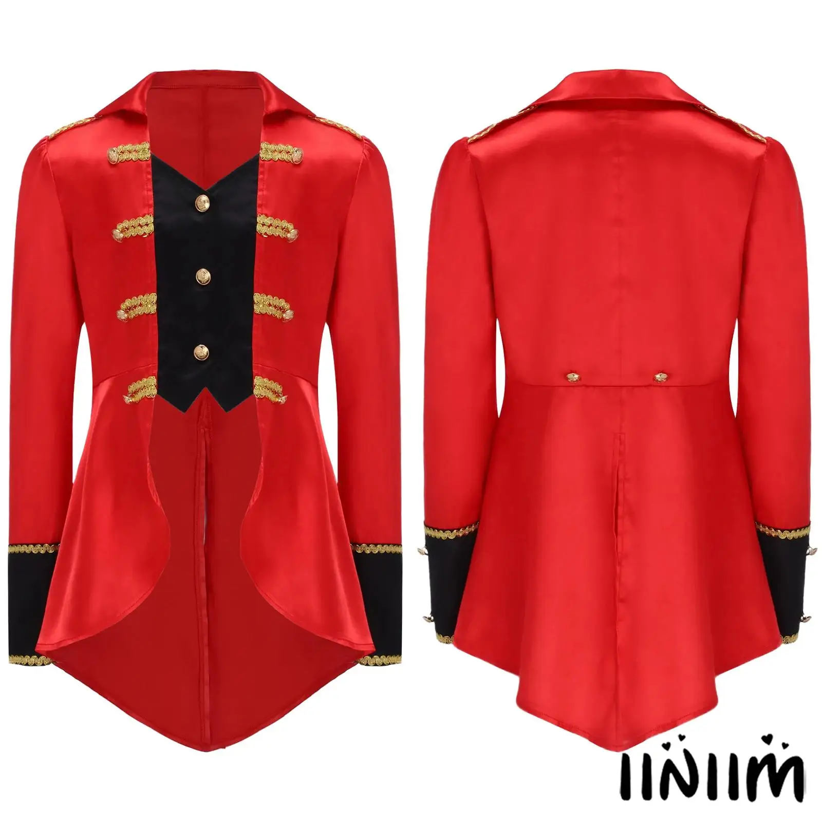 Traje de Cosplay de capitán pirata para niños, chaqueta superior de cola con cuello vuelto de manga larga, disfraz de juego de rol de disfraz de Halloween y Carnaval