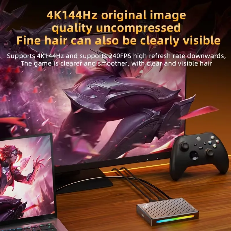 بطاقة التقاط الفيديو PIVA VD15 4K 166 هرتز RGB VRR معدل تحديث متغير لـ HDMI Game XBox PS5 Switch Live Streaming Drone