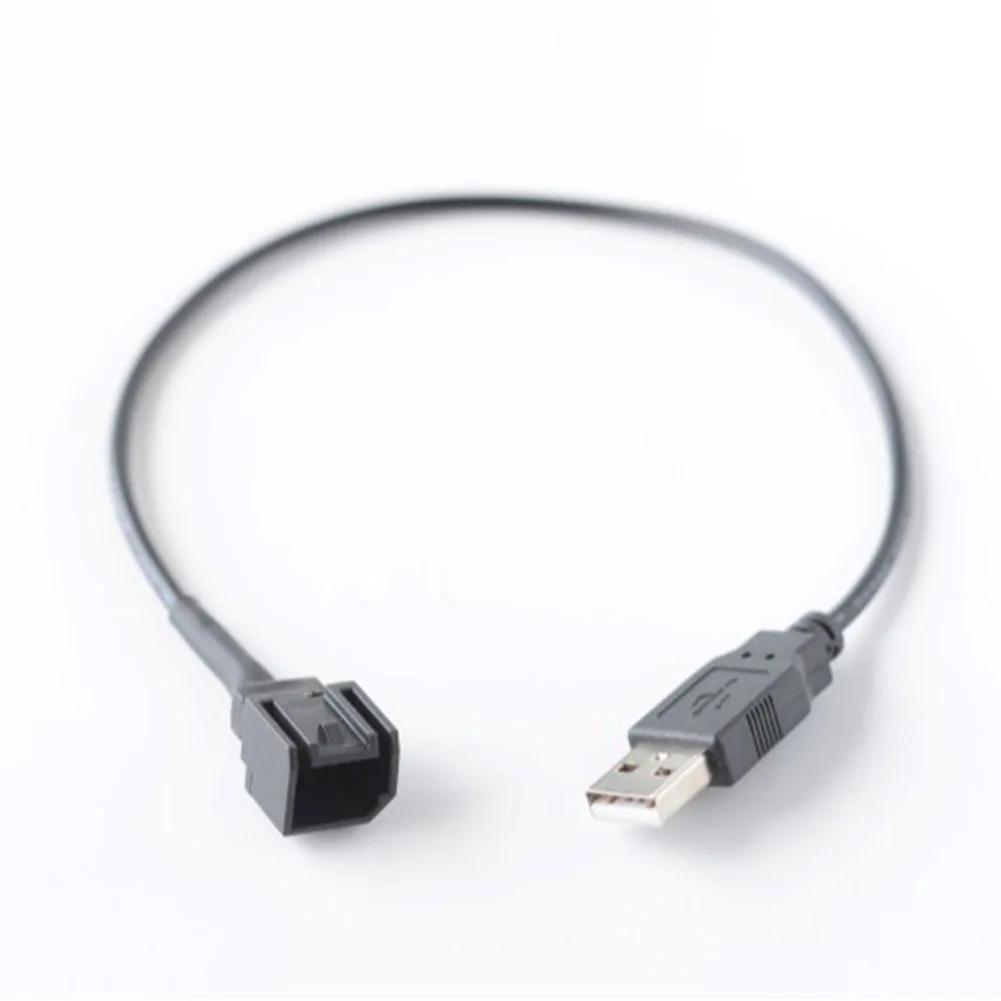 استخدام السيارة اتصال الراديو 20 سم كابل USB للسيارة شاحن USB ABSM المواد بلمسة نهائية سوداء سهلة التركيب غير قابلة للتشوه