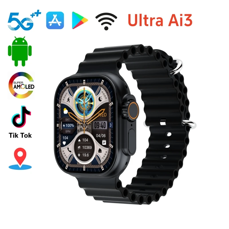 

Умные часы Microwear Ultra ai3 4G Android Amoled HD камера GPS WIFI Google Play Store Приложение Загрузка игры Bluetooth Смарт-часы