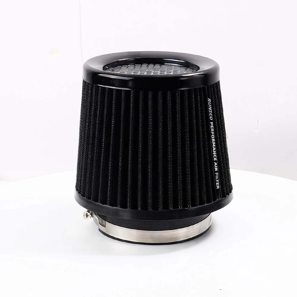 76 mm 89 mm 101 mm High Flow Kaltkegel-Lufteinlassfilter 2,5 Zoll 3 Zoll 3,5 Zoll Universal-Auto-Luftfilter-Modifikation für Rennwagen – Detail 8