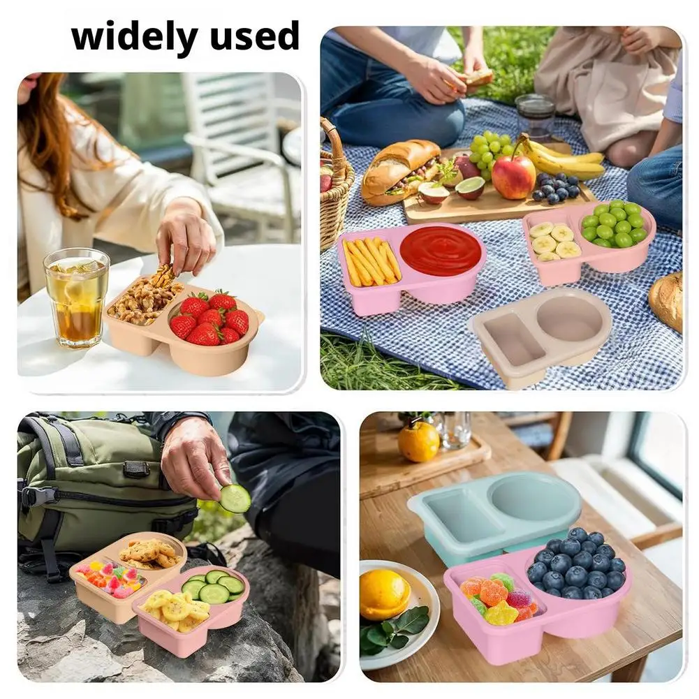 Portable Food-grade Silicone Snack Containers Trip Outdoor Lunch Fruit Food Lunch Box Storage Holder Banana Trip Outdoor Box