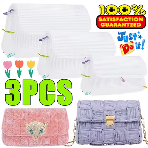 New 1-3PC Plastic Weaving Plastic Mesh Cloth For Bag Making DIY Handcraft Bags Weaving Material Latch Hook Bags Made Grid Hook