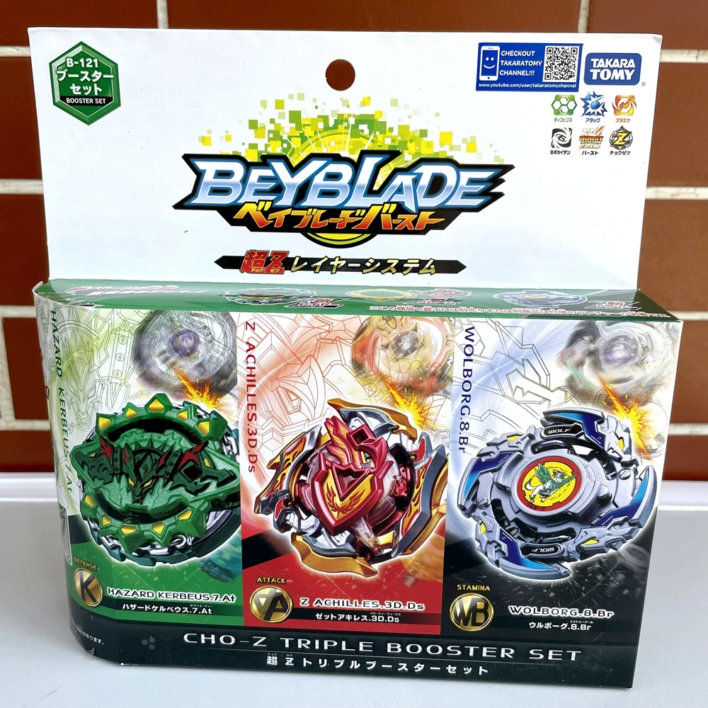 

Original TAKARA TOMY Beyblade B121 Burst Cho-Z Triple Booster Set,BEYBLADE B-121,