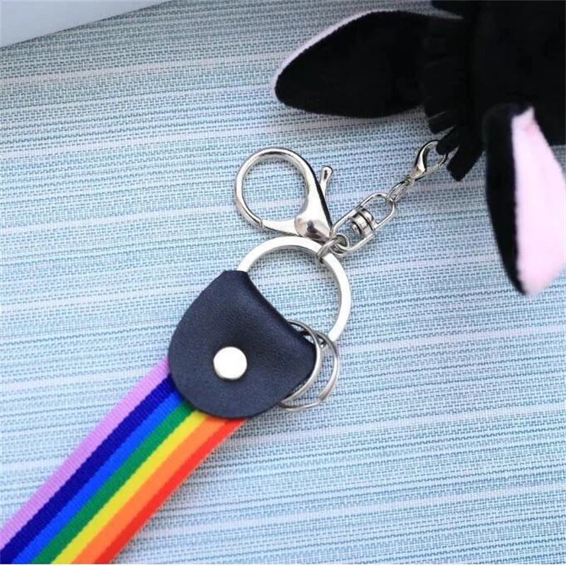 1PCS Black Little Donkey Phone Chain Hanger Neck Creative Plush Toy Wholesale Hanger for Girlfriend's Birthday Gift