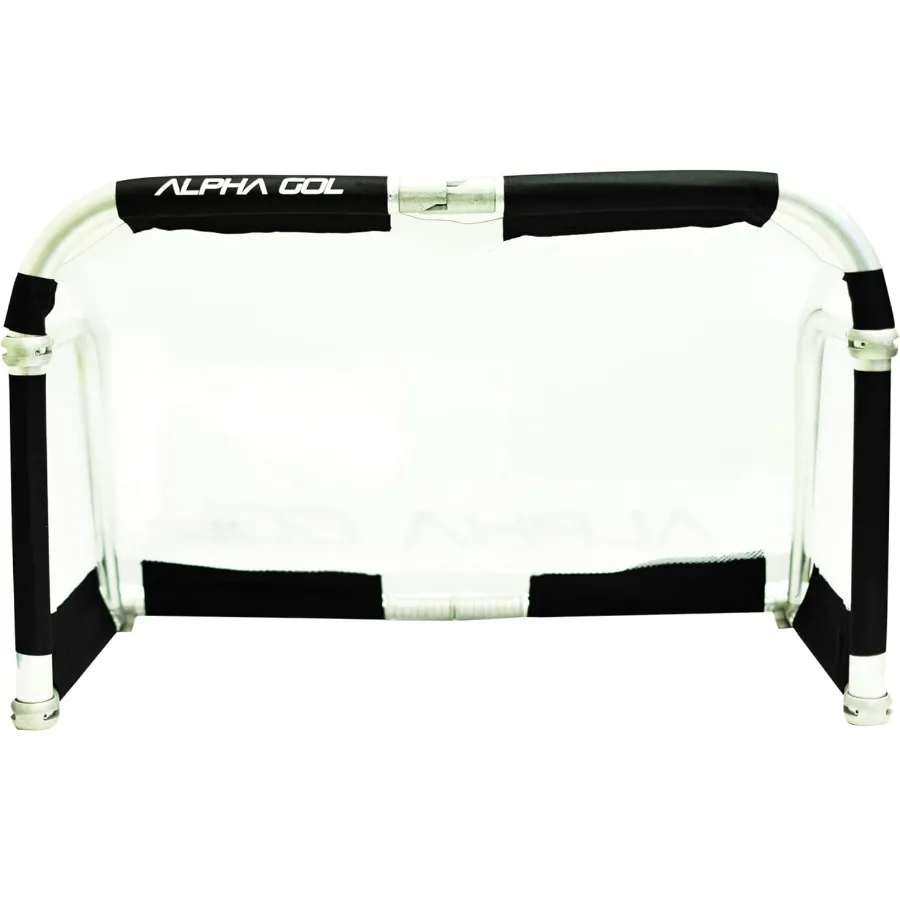 โกลฟุตบอลอลูมิเนียมพับได้พร้อมกระเป๋าสำหรับการฝึกซ้อมกีฬากลางแจ้งและเกม น้ำหนักเบา ทนทาน ติดตั้งง่ายและขนย้ายสะดวก