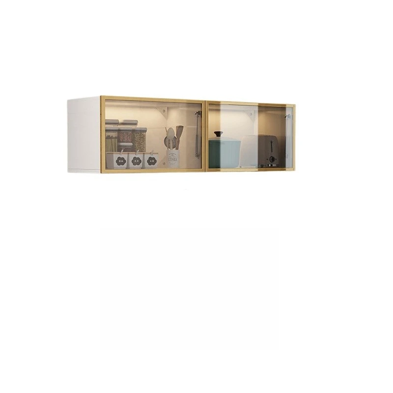 

A9L kitchen glass hanging cabinet lower shelf, upturned storage small hanging , wall-mounted storage cabinet