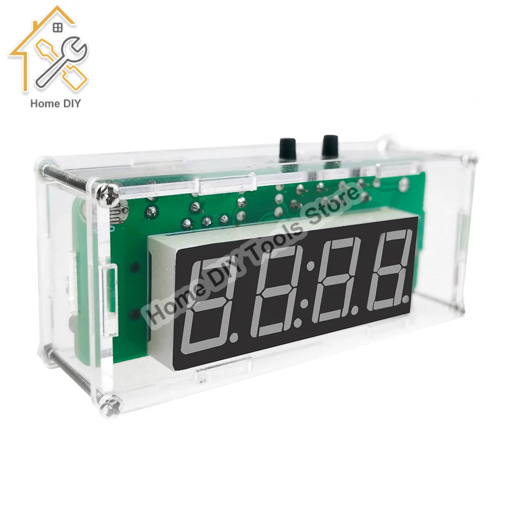 Elettronico Clock Kit 51 Single-Chip Microcomputer Temperatura Controllata Luce Data Display LED Elettronico Clock Manufacturing